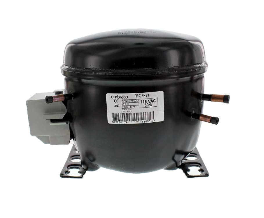 30-FF7.5HBK - Genuine OEM Universal R134a Refrigeration Compressor, 1/5+hp, Low/Med/High Back Pressure